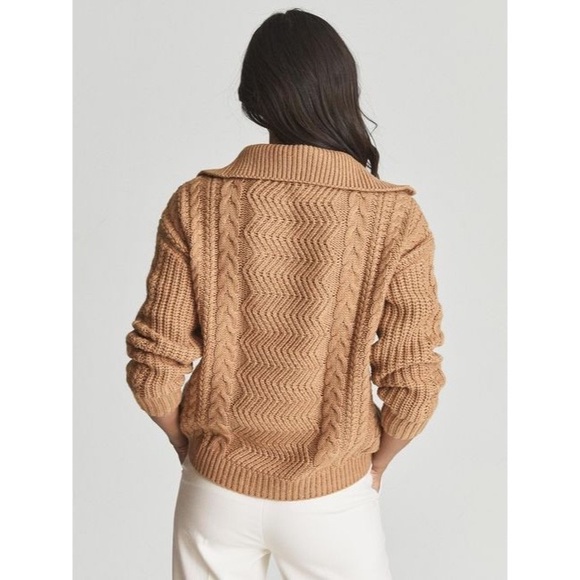 CABLE KNIT ZIP NECK JUMPER - Picture 3 of 10